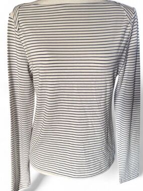 Seventy Venezia Italy Navy Stripe Long-Sleeve Women's Tee
